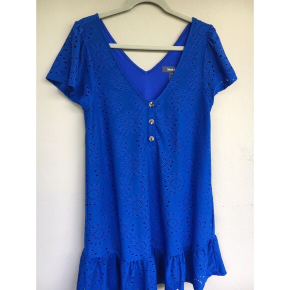 Blue Eyelet Tunic Dress- Modcloth - Picture 2 of 11